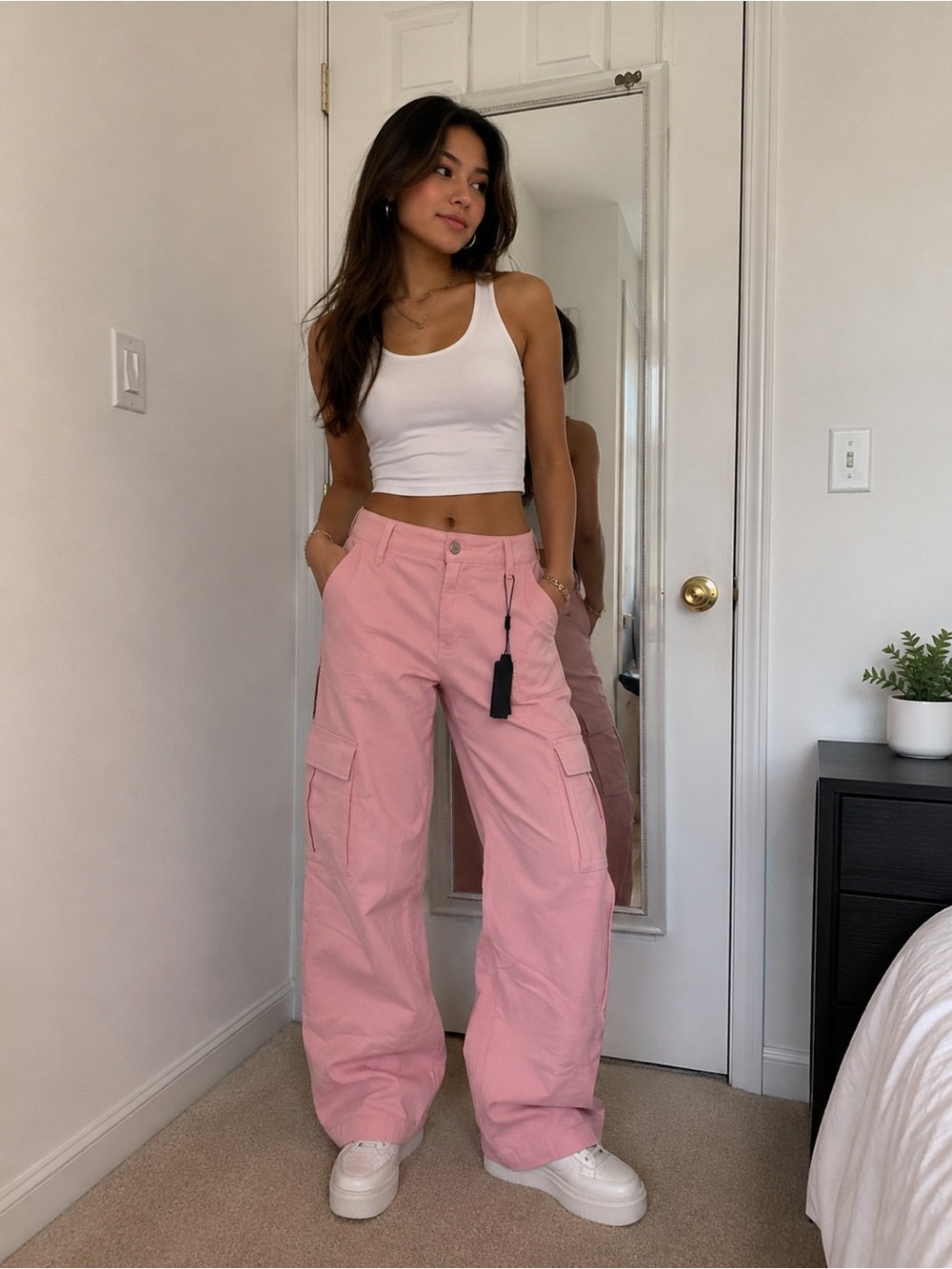 Evolve Denim Pink Cargo Jeans NWT